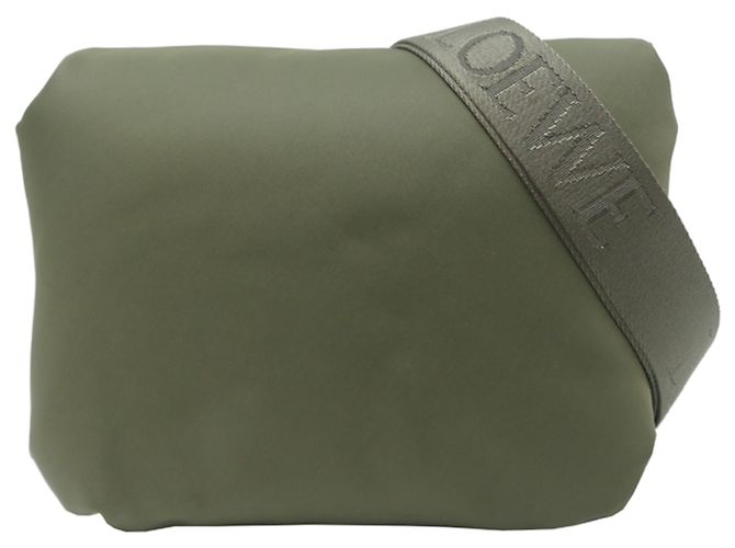 Borsa a Spalla Goya Puffer di Loewe Verde Cachi - vista 2