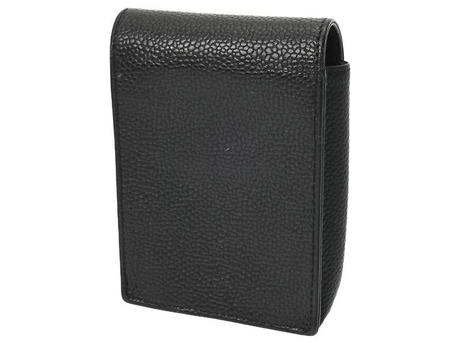 Chanel Black Grained Calfskin Cigarette Case - view 3
