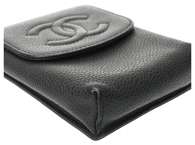 Chanel Black Grained Calfskin Cigarette Case - view 5
