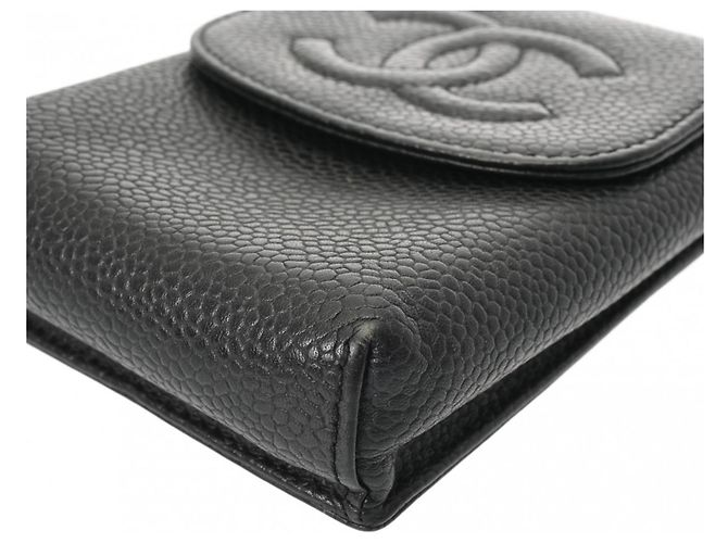 Chanel Black Grained Calfskin Cigarette Case - view 6