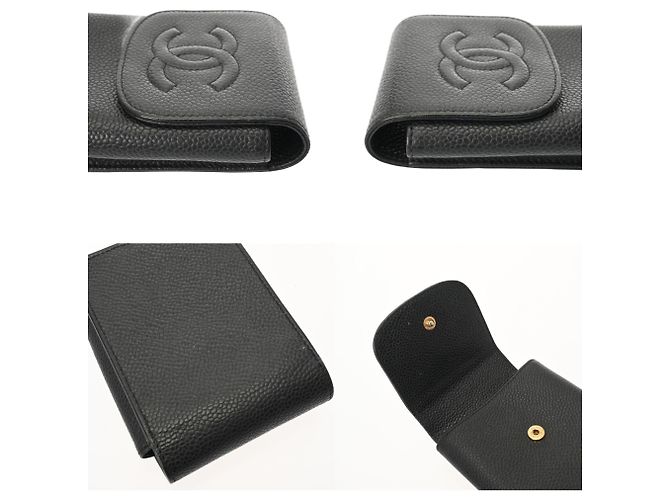 Chanel Black Grained Calfskin Cigarette Case - view 9