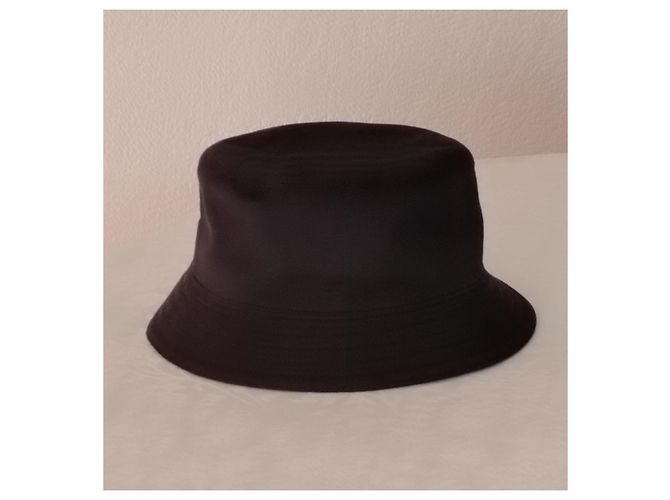 HERMÈS CAPPELLO ALLA PESCATORA «FRED H CIRCLE» IN COTONE. Nero - vista 3