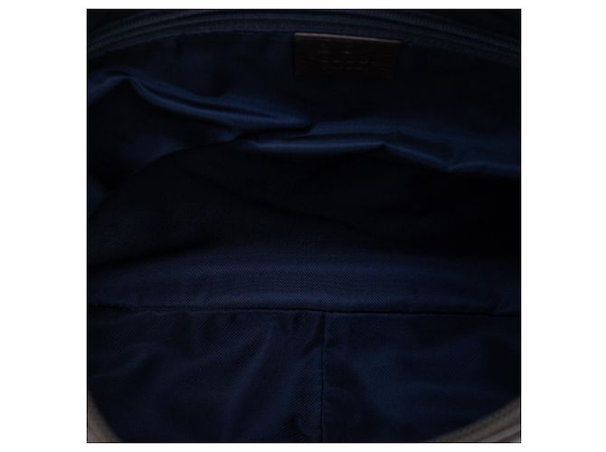 Bolso de Hombro de Lona Azul Gucci con Banda Web - vista 4