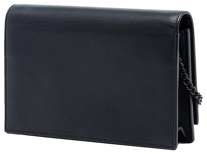 Carteira com corrente Kate em couro de bezerro preto com aplique de estrela Cloud Monogram clássico da Saint Laurent - vista 2