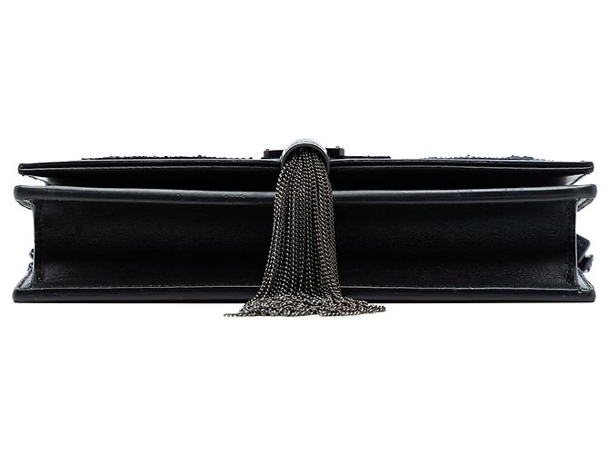 Carteira com corrente Kate em couro de bezerro preto com aplique de estrela Cloud Monogram clássico da Saint Laurent - vista 3
