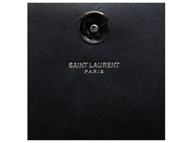 Carteira com corrente Kate em couro de bezerro preto com aplique de estrela Cloud Monogram clássico da Saint Laurent - vista 5