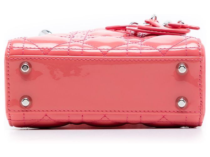 Dior Rosa Micro Patent Cannage Lady Dior - vista 3