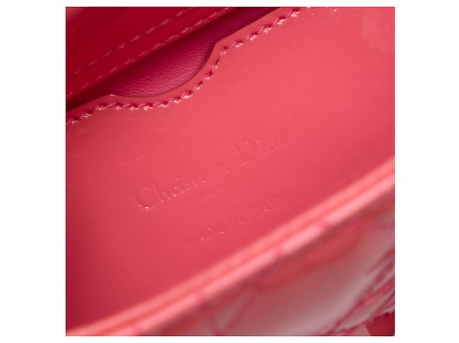 Dior Rosa Micro Patent Cannage Lady Dior - vista 5