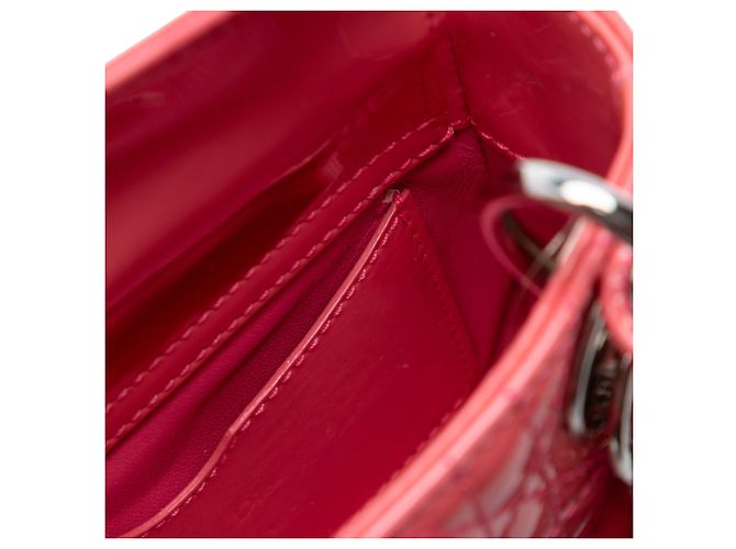 Dior Rosa Micro Patent Cannage Lady Dior - vista 6