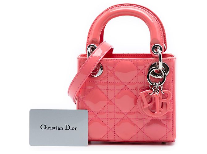 Dior Rosa Micro Patent Cannage Lady Dior - vista 8