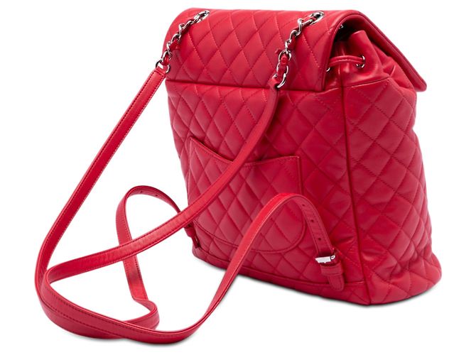 Chanel Red Medium Lambskin Urban Spirit Backpack - view 2