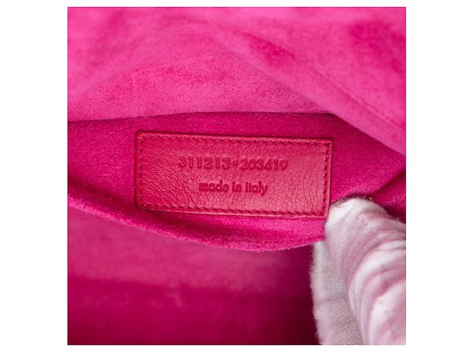 Clutch Chyc Ligne in pelle rosa Saint Laurent - vista 5