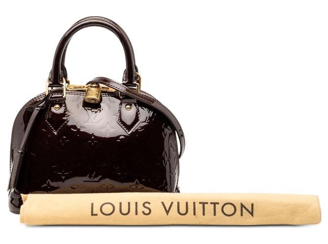 Louis Vuitton Alma BB in Vernis Monogram Viola Porpora - vista 8