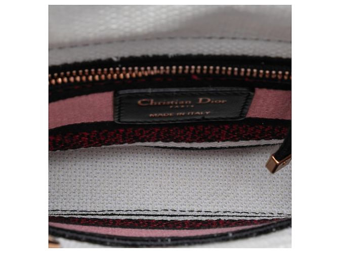 Dior Mini Florilegio Lady D Lite en lienzo bordado blanco - vista 4
