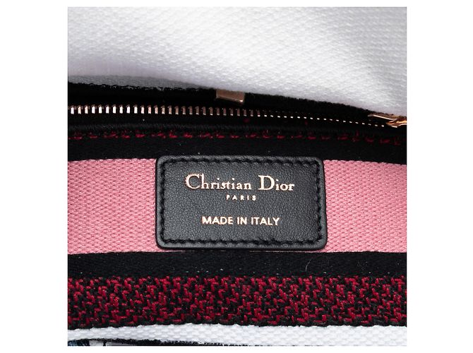 Dior Mini Florilegio Lady D Lite en lienzo bordado blanco - vista 5