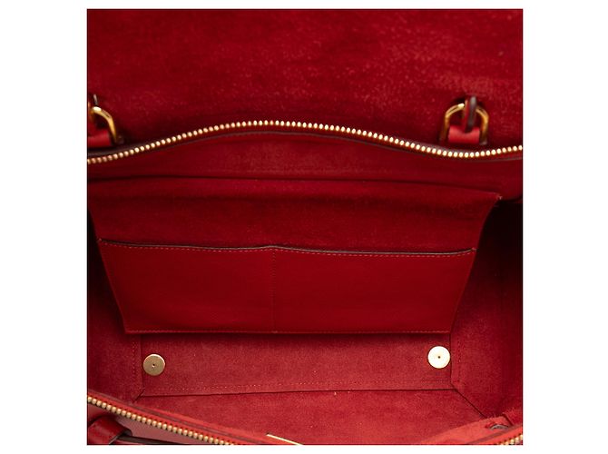 Belt Bag Céline Borsa a tracolla mini in pelle rossa Celine Rosso - vista 4