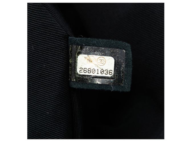 Chanel Nero CC Tweed Herringbone con Patta - vista 6