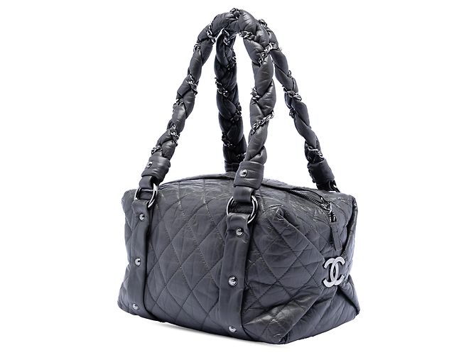 Borsa a tracolla intrecciata piccola in pelle di agnello nera Chanel Nero - vista 2