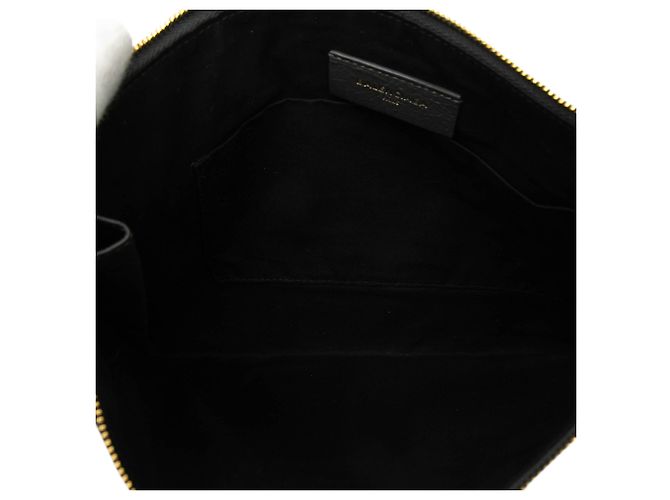 Clutch piatta con zip Motocross classico in agnello grigio Balenciaga - vista 4