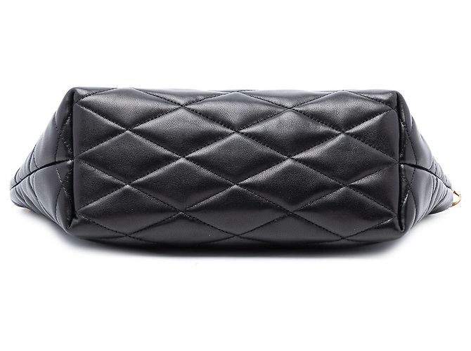 Borsa a spalla Sade Mini in agnello trapuntato nero di Saint Laurent - vista 3