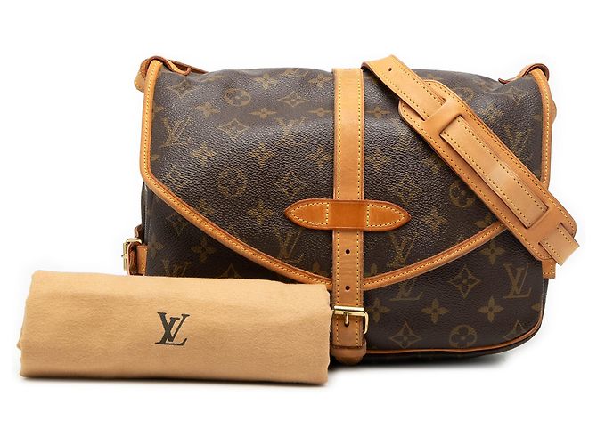 Louis Vuitton Saumur 30 Monogramma Marrone - vista 8