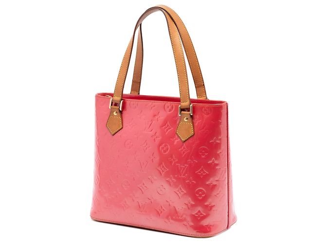 Louis Vuitton Houston in Vernis Monogram Rosa - vista 2