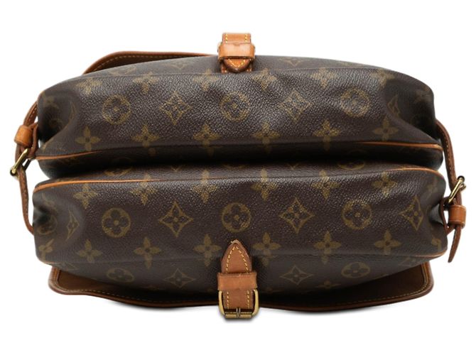 Louis Vuitton Saumur 25 Monogramma Marrone - vista 3