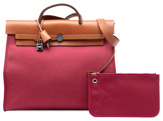 Hermès Borsa Herbag Zip 39 Rossa Rosso - vista 8