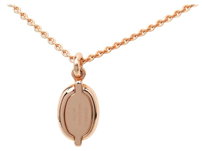 Collana Pendente Maillon Mini in Oro Rosa Placcato Hermès D'oro - vista 2