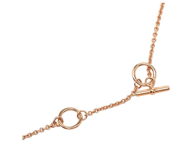 Collana Pendente Maillon Mini in Oro Rosa Placcato Hermès D'oro - vista 3