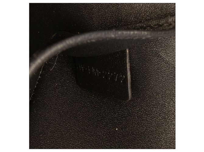 Céline Borsa a spalla in pelle di capra matelassé nera monocromatica Celine con catena Nero - vista 6