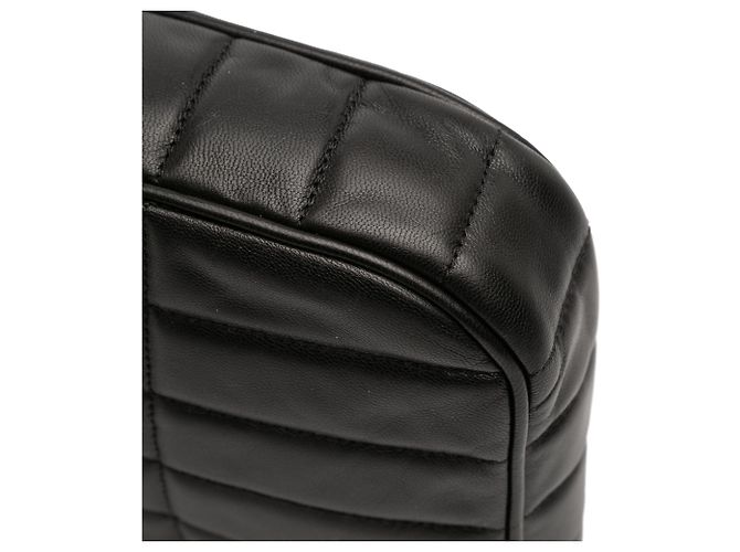 Céline Borsa a spalla in pelle di capra matelassé nera monocromatica Celine con catena Nero - vista 9