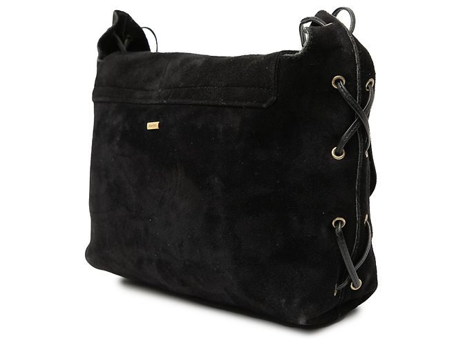 Borsa a tracolla in suede nero a forma di cuore Gucci - vista 2