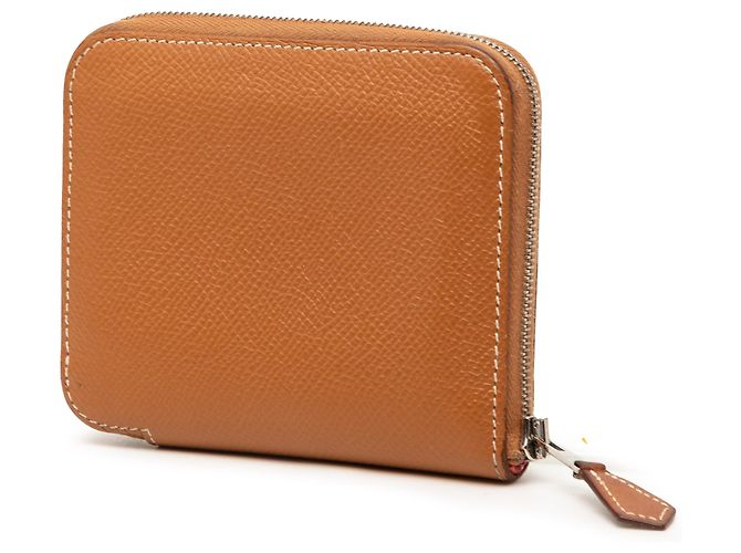 Silk In Billetera compacta de seda Epsom marrón Hermès Castaño - vista 2