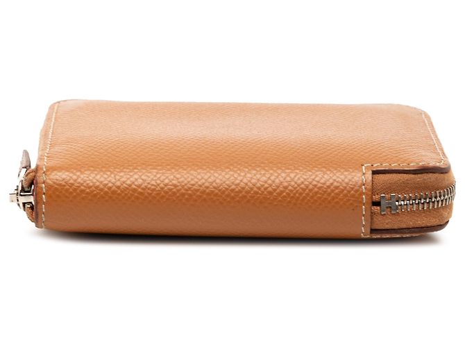 Silk In Billetera compacta de seda Epsom marrón Hermès Castaño - vista 3