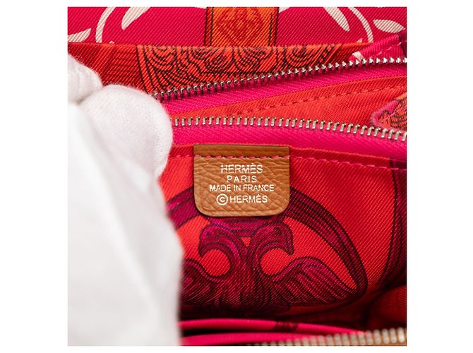 Silk In Billetera compacta de seda Epsom marrón Hermès Castaño - vista 5