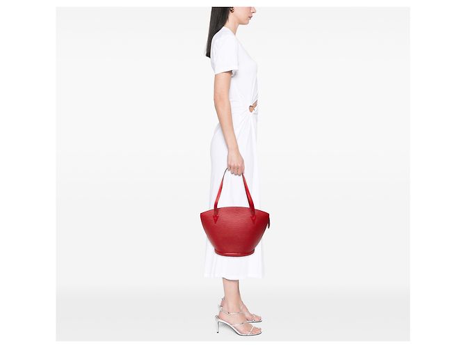 Louis Vuitton Red Epi Saint Jacques GM Long Strap - view 7