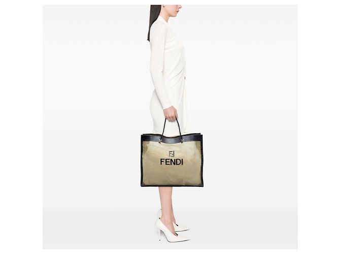 Fendi braune Netz-Tote - Ansicht 7