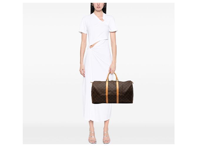 Louis Vuitton Keepall 50 Monogram Marrone - vista 8