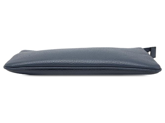 Bolsito de muñeca de cuero azul texturizado Gucci Azul marino - vista 3