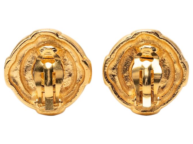 Orecchini rotondi a clip in oro placcato CC di Chanel D'oro - vista 2