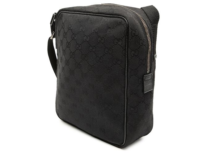 Borsa a tracolla Gucci in tela GG nera Nero - vista 2