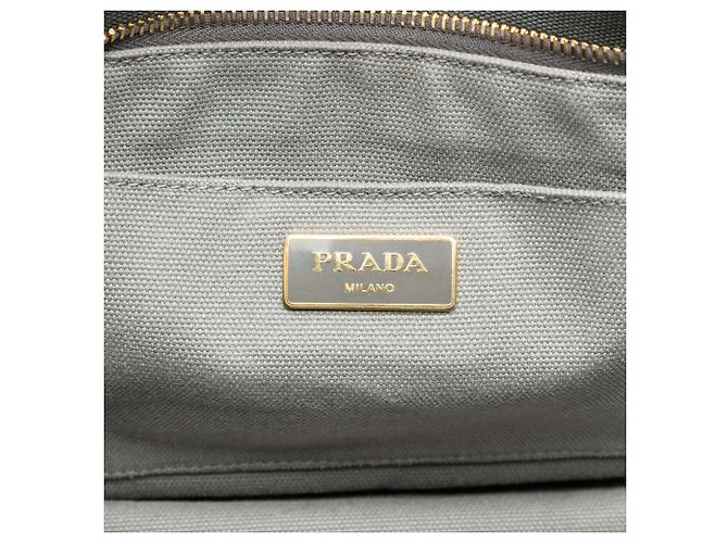 Borsa Canapa in tela stampata floreale blu media di Prada Blu chiaro - vista 5