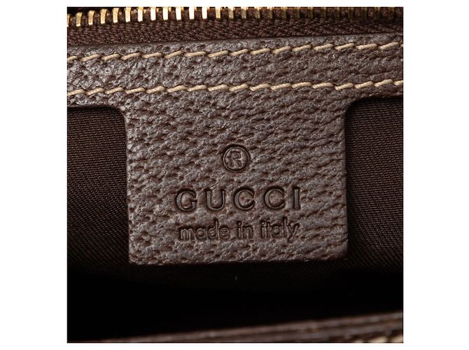 Gucci Beiger Horsebit Canvas Web Handtasche - Ansicht 5