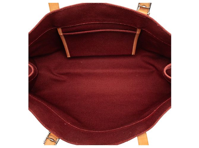 Hermès Rote Toile Etriviere Elan Tasche Bordeaux - Ansicht 4