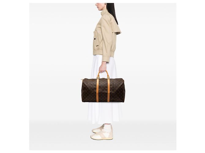 Louis Vuitton Keepall 50 Monogram Marrone - vista 8
