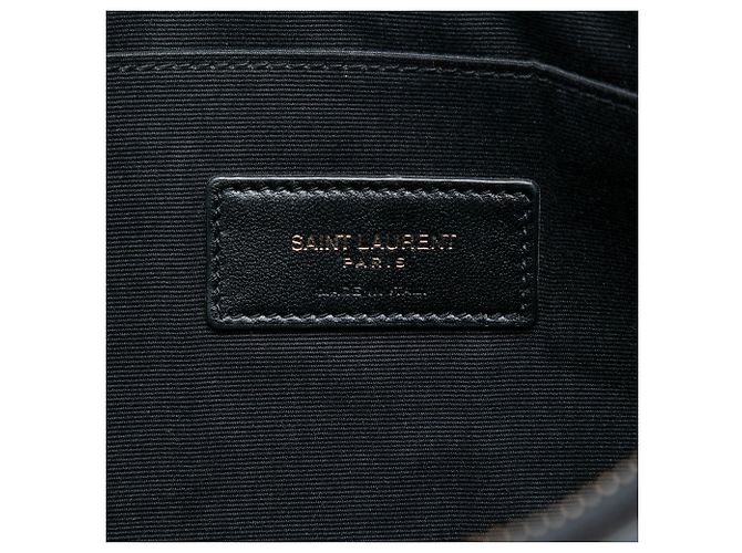 Portadocumenti Monogram in pelle nera con stampa coccodrillo Saint Laurent Nero - vista 5