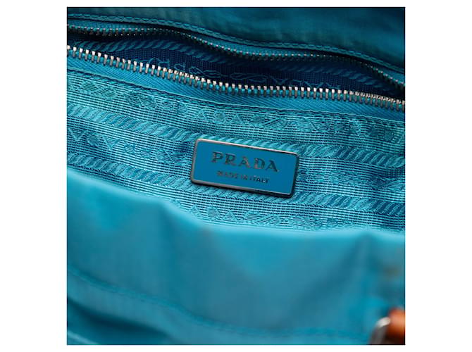 Prada Blaue Tessuto Tote Hellblau - Ansicht 5