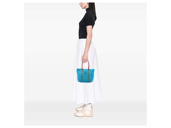 Prada Blaue Tessuto Tote Hellblau - Ansicht 6