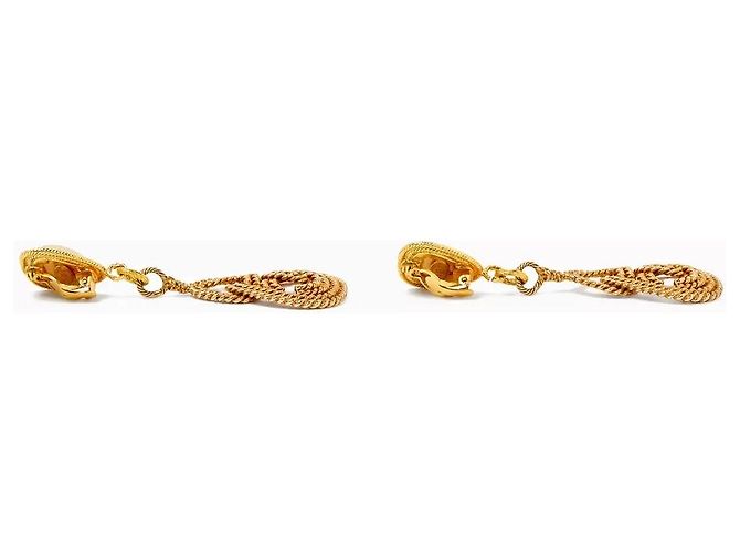 Chanel Vintage Nieten Statement Ohrringe Golden - Ansicht 4